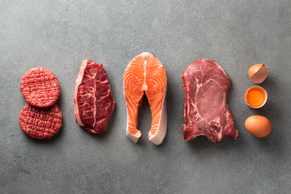 verschiedene Proteinquellen in der Eiweiß-Diät erlaubt