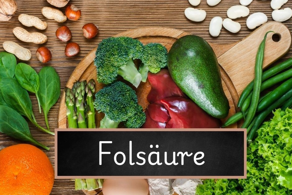 Folsäure für Schwangere Kollage aus entsprechenden Lebensmitteln